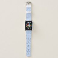 Biology diagrams design blue on blue apple watch band