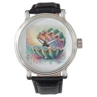 Clam in Watercolor 180624AREF108 – Watercolor Watch