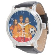 Sports team photo keepsake watch