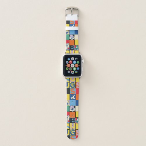 BUGS BUNNY™ Colorful Name and Face Checker Apple Watch Band