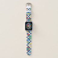Colorful LOONEY TUNES™ Checker Toss Pattern Apple Watch Band