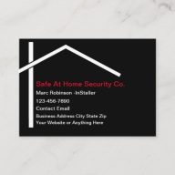 Home Security Services Business Card