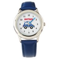Personalized boy's watch with cute toy car logo