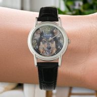 Your Photo &amp; Name &amp; Any Color Numbered Clock Face Watch